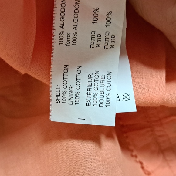 Black Tape Cotton Smocked Babydoll Dress in Coral Cloud SM - Picture 9 of 11